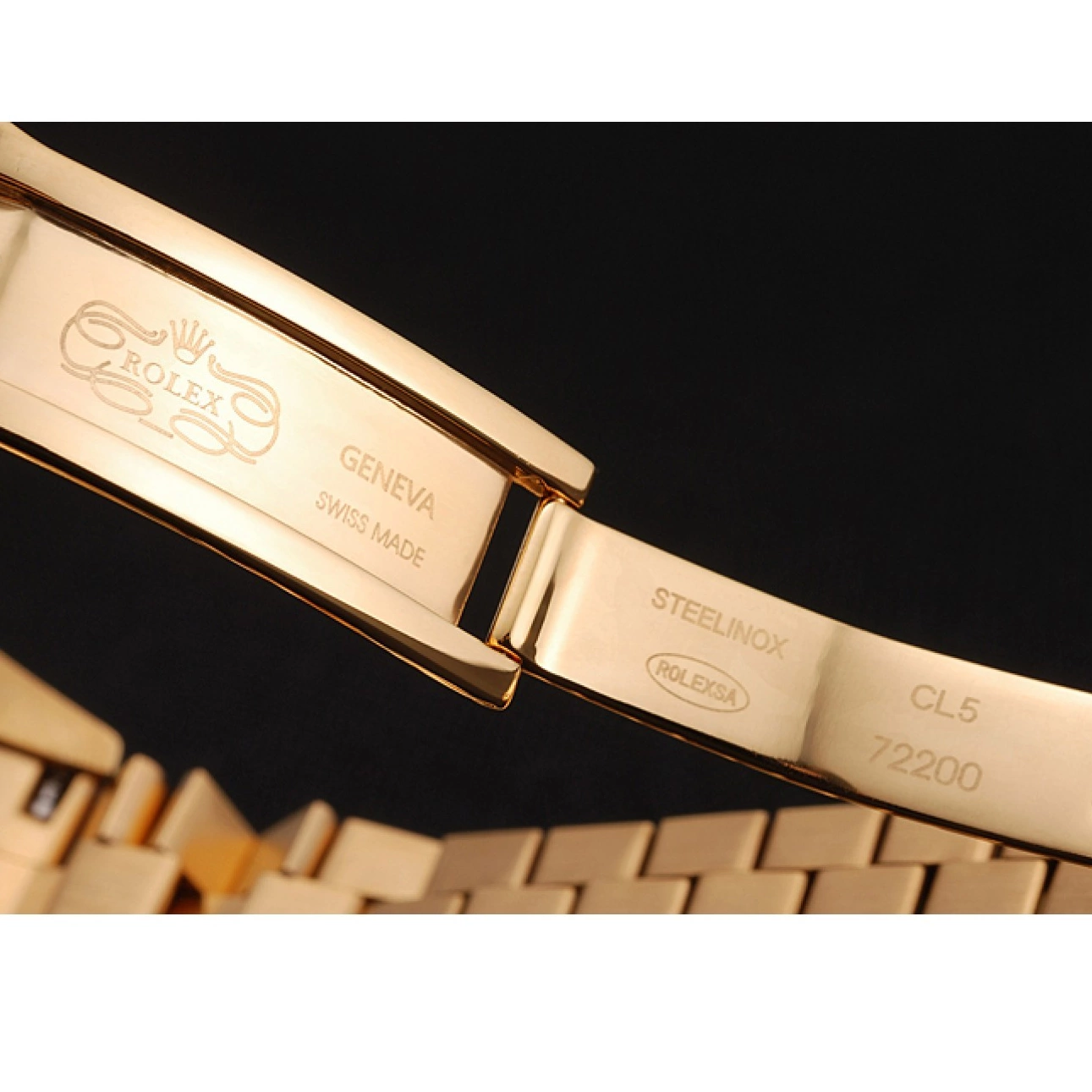 Aaa replica Bezel And And Date Rolex Dial Gold Pave Diamond Bracelet Case Day Swiss 0518